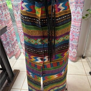 Multicolor Bohemian Maxi Skirt